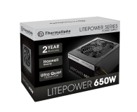 THERMALTAKE Litepower II Black 650W (Active PFC, 2xPEG, 120mm, Single Rail) - 402018 - zdjęcie 5